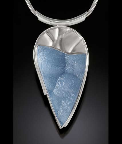 Blue Chalcedony Sterling Silver Necklace